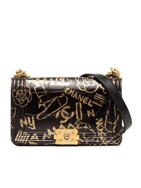 Chanel Boy Chain Shoulder Bag Croco